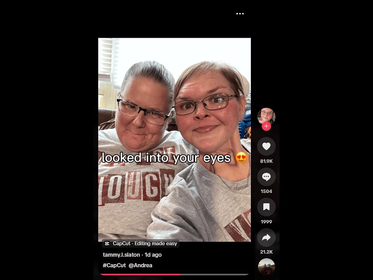 1000-lb Sisters star Tammy's TikTok with Andrea (Image via TikTok/@tammy.l.slaton)